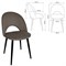 Стулья КОМПЛЕКТ 2 шт., "Luna CF-070", велюр коричневый, каркас металлический, усиленный, черный, BRABIX, 532772 532772