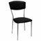 Стул для столовых, кафе, дома РС23, серебристый каркас, экокожа черная 532783
