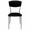 Стул для столовых, кафе, дома РС23, серебристый каркас, экокожа черная 532783