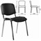 Стул STAFF "Iso Lite CF-008", хром, кожзам черный (Z-11), 532567 532567