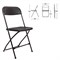 Стул складной BRABIX "Golf CF-002", черный каркас, пластик черный, 531563 531563