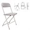 Стул складной BRABIX "Golf CF-002", серый каркас, пластик серый, 531564 531564