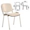 Стул для персонала и посетителей BRABIX "Iso CF-001", хромированный каркас, кожзам бежевый, 531425 531425