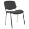 Стул для персонала и посетителей BRABIX "Iso CF-001", хромированный каркас, ткань серая с черным, 531420 531420
