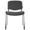 Стул для персонала и посетителей BRABIX "Iso CF-001", хромированный каркас, ткань серая с черным, 531420 531420
