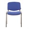 Стул для персонала и посетителей BRABIX "Iso CF-001", хромированный каркас, ткань синяя с черным, 531422 531422