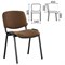 Стул для персонала и посетителей BRABIX "Iso CF-005", черный каркас, ткань коричневая, 531973 531973