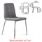 Стулья КОМПЛЕКТ 2 шт. BRABIX "Twins CF-011", хром каркас, ткань, серый, 532767 532767