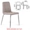 Стулья КОМПЛЕКТ 2 шт. BRABIX "Twins CF-011", хром каркас, ткань, бежевый, 532768 532768