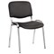 Стул для персонала и посетителей "ИЗО", хромированный каркас, кожзам черный Z-11, К3 530581