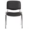 Стул для персонала и посетителей "ИЗО", хромированный каркас, кожзам черный Z-11, К3 530581