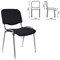Стул для персонала и посетителей "ИЗО", хромированный каркас, ткань черная С-11, В-14 530064