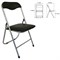 Стул складной для дома и офиса РС04, серебристый каркас, кожзам черный 532044