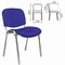 Стул для персонала и посетителей "ИЗО", хромированный каркас, ткань синяя С-06 531141