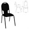 Стул для посетителей РС02М, черный каркас, ткань черная 532785
