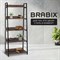 Стеллаж на металлокаркасе BRABIX "LOFT SH-003", 600х350х1500 мм, 5 полок, цвет морёный дуб, 641234 641234