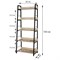 Стеллаж на металлокаркасе BRABIX "LOFT SH-003", 600х350х1500 мм, 5 полок, цвет дуб натуральный, 641236 641236