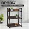 Стеллаж на металлокаркасе BRABIX "LOFT SH-002", 600х350х845 мм, цвет морёный дуб, 641231 641231