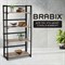 Стеллаж на металлокаркасе BRABIX "LOFT SH-001", 600х300х1250 мм, складной, цвет дуб натуральный, 641230 641230