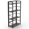 Стеллаж BRABIX "Smart SH-005", 605х290х1193 мм, ЛОФТ, прямой, складной, металл/ЛДСП ясень, каркас черный, 641869 641869