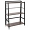 Стеллаж BRABIX "Smart SH-006", 605х295х790 мм, ЛОФТ, трапеция, складной, металл/ЛДСП ясень, каркас черный, 641871 641871