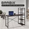 Стол на металлокаркасе BRABIX "LOFT CD-005", 1200х520х1200 мм, 3 полки, цвет морёный дуб, 641221 641221