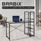 Стол на металлокаркасе BRABIX "LOFT CD-005", 1200х520х1200 мм, 3 полки, цвет дуб антик, 641222 641222