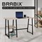 Стол на металлокаркасе BRABIX "LOFT CD-006",1200х500х730 мм,, 2 полки, цвет дуб натуральный, 641226 641226