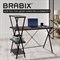 Стол на металлокаркасе BRABIX "LOFT CD-004", 1200х535х1110 мм, 3 полки, цвет морёный дуб, 641218 641218