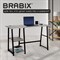 Стол на металлокаркасе BRABIX "LOFT CD-006", 1200х500х730 мм, 2 полки, цвет дуб антик, 641225 641225