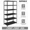 Стеллаж металлический BRABIX "ГРАФИТ MS KD-195/50-6", лофт, 1950х1000х500 мм, 6 полок, 291273, S240BR245693 291273