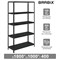 Стеллаж металлический BRABIX "ГРАФИТ MS KD-180/40-5", лофт, 1800х1000х400 мм, 5 полок, 291269, S240BR144593 291269
