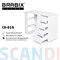 Стол письменный/компьютерный BRABIX "Scandi CD-016", 1100х500х750 мм, 4 ящика, белый, 641891, ЦБ013707-1 641891
