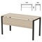 Стол на металлокаркасе "Арго", 1400х600х760 мм, царга, ясень шимо (КОМПЛЕКТ) 981383