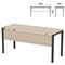 Стол на металлокаркасе "Арго", 1600х600х760 мм, царга, ясень шимо (КОМПЛЕКТ) 981388