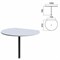 Стол приставной полукруг "Арго", 1050х910х760 мм, серый/опора черная (КОМПЛЕКТ) 981501