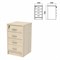 Тумба приставная "Арго", 440х450х760 мм, 4 ящика, замок, ясень шимо (КОМПЛЕКТ) 981533