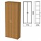 Шкаф закрытый "Арго", 770х370х2000 мм, орех (КОМПЛЕКТ) 981596
