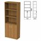 Шкаф полузакрытый "Арго", 770х370х2000 мм, 2 двери, 4 полки, орех 641616