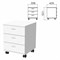 Тумба подкатная "Бюджет", 398х406х521 мм, 3 ящика, белый, 402952-290 641909