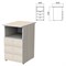 Тумба приставная "Бюджет", 400х600х740 мм, 3 ящика, полка, дуб шамони светлый, 402657-430 640630