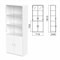 Шкаф закрытый со стеклом "Бюджет", 716х349х1810 мм, белый (КОМПЛЕКТ) 982212