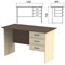 Стол письменный "Канц", 1200х600х750 мм, тумба 3 ящика, цвет венге/дуб молочный (КОМПЛЕКТ) 980445