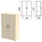 Шкаф закрытый "Канц", 700х350х1130 мм, цвет дуб молочный (КОМПЛЕКТ) 980504