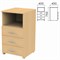 Тумба приставная "Канц", 400х450х750 мм, 3 ящика, полка, цвет бук невский, ТК31.10 640060
