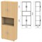 Шкаф полузакрытый "Канц", 700х350х1830 мм, цвет бук невский (КОМПЛЕКТ) 980009