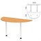 Стол приставной полукруг "Монолит", 1400х700х750 мм, цвет бук бавария (КОМПЛЕКТ) 980057