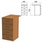 Тумба приставная "Монолит", 400х600х750 мм, цвет орех гварнери (КОМПЛЕКТ) 980067