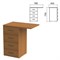 Тумба приставная "Монолит", 450х700х750 мм, цвет орех гварнери (КОМПЛЕКТ) 980070