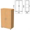 Шкаф закрытый "Монолит", 740х390х1250 мм, цвет бук бавария (КОМПЛЕКТ) 980111